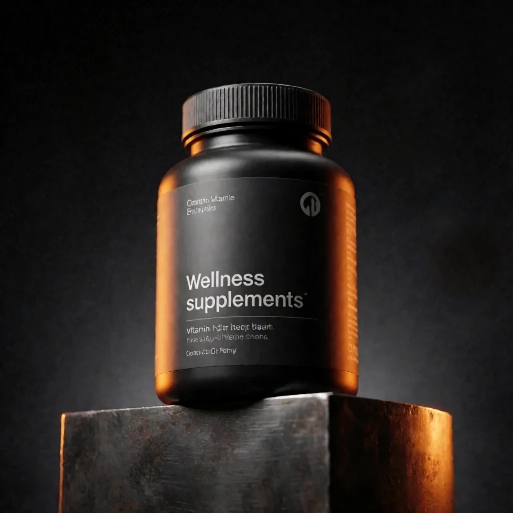 Daily Essentials Bundle supplement bottle on textured metal surface